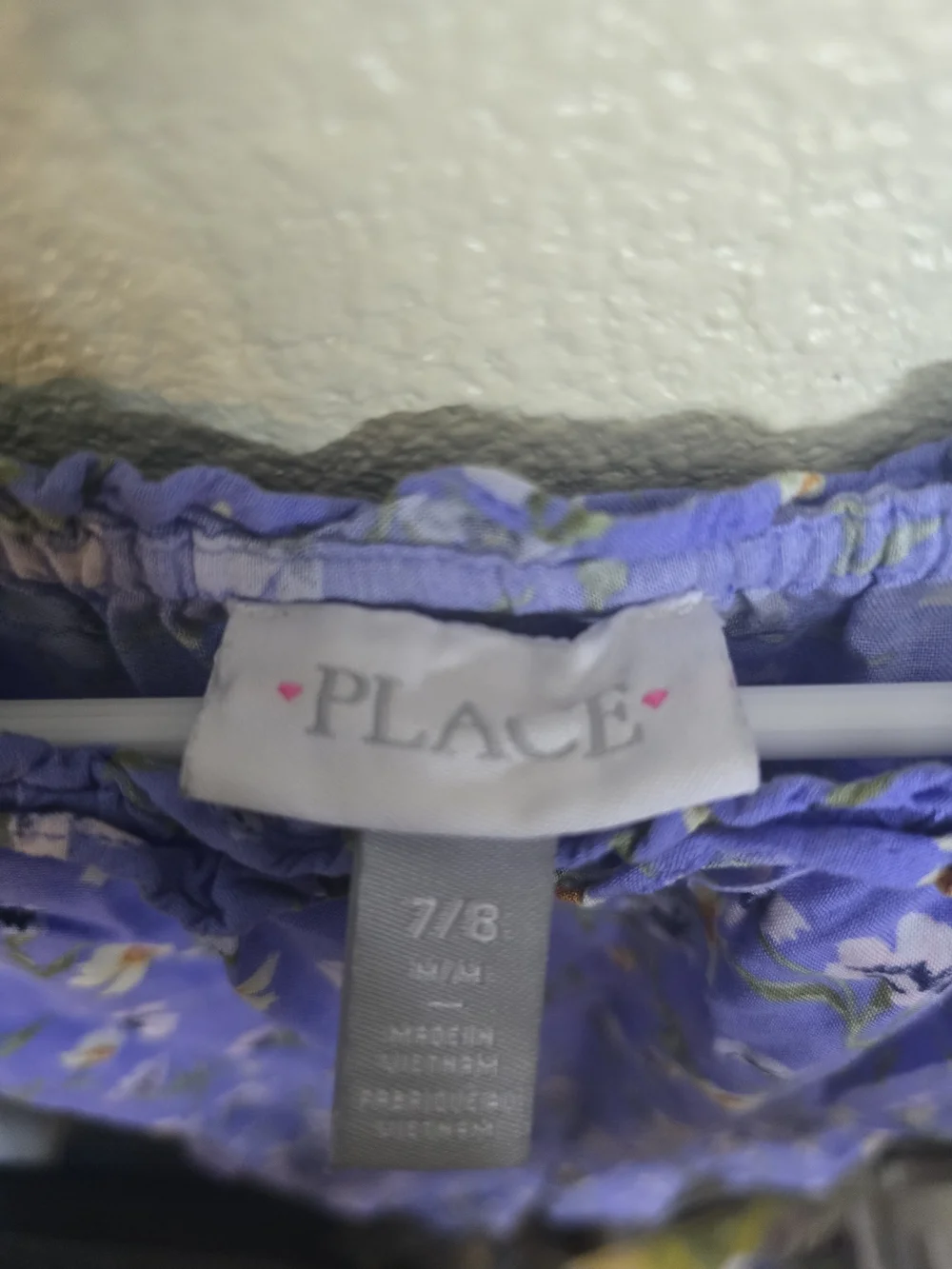 The Children's Place Lavender Floral Off-Shoulder Romper